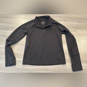 Athleta Girl Black Icebreaker Half Zip Top, size Girl’s XL/14